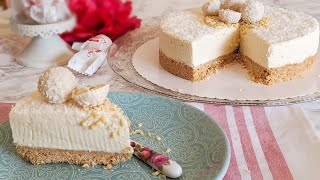 NoBake Raffaello Cheesecake  Cheesecake with Coconuts and Almonds [upl. by Uliram]