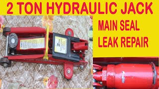 HYDRAULIC JACK REPAIR 2 ton Oil leakage [upl. by Sirovat802]