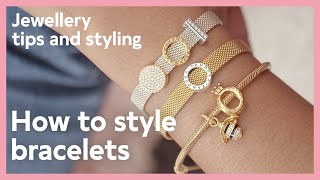 Jewellery tips and styling How to style bracelets  Pandora [upl. by Ecahc]