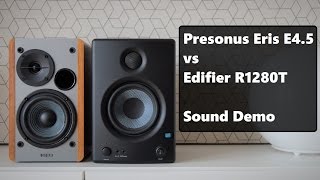 Edifier R1280T vs Presonus Eris E45  Sound Demo [upl. by Eillime]