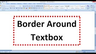 How to Add Border Around Text Box  MS Word [upl. by Ainola]