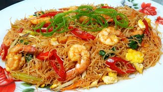 Bihun Goreng Udang Pedas dan Sedap👌 Spicy Mee Hoon Fry with Prawns BeehoonRice Vermicelli [upl. by Ellmyer639]