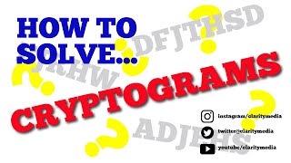 How to Solve Cryptogram Puzzles [upl. by Carmelo]