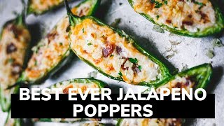 Best Stuffed Jalapeno Recipe  Bake at 425F [upl. by Erapsag]