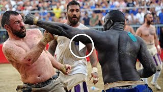 Calcio Storico Gladiator Fight Football [upl. by Odirfliw]