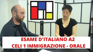 Esame di italiano CELI 1  A2 Immigrazione orale [upl. by Ruhl538]