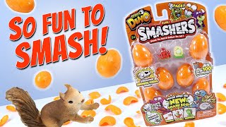 SMASHERS Series 3 Dino Eggs Throw Surprise Toys Multipacks ZURU [upl. by Idyh]