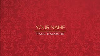 Your Name Lyric Video  Paul Baloche  Official [upl. by Borreri]