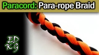 Simple Paracord Making Rope 4 Strand Round Braid [upl. by Files428]