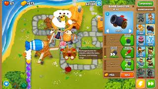 BTD6  Town Center  Half Cash  No Monkey Knowledge Guide 2021 [upl. by Ellertal536]