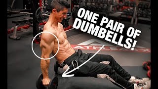 7 Minute Triceps Workout JUST DUMBBELLS [upl. by Ramberg]