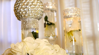 DIY  Dollar Tree Wedding Bling Centerpieces [upl. by Elorac550]