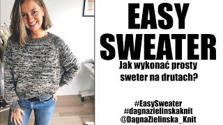 Easy Sweater Jak wykonać prosty sweter na drutach Reglan [upl. by Farand]