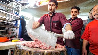 Meet the KEBAB KINGS of IRAN 🇮🇷SWORD CHOPPED MeatMadness in Bonab 🥩 [upl. by Aisat]