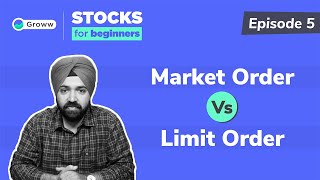 Market Order Vs Limit Order  Stocks for Beginners [upl. by Kopple]