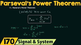 Parsevals Power Theorem [upl. by Naitsabas]