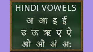 Hindi Vowels Pronunciation  Learn Hindi Alphabets [upl. by Cornall187]