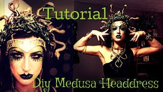 DIY Medusa Headdress Tutorial  Halloween Costume [upl. by Myriam]