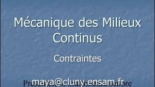 MMC Chapitre 4 Contraintes [upl. by Enuj233]