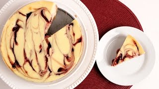 Homemade Raspberry Swirl Cheesecake Recipe  Laura Vitale  Laura in the Kitchen Episode 885 [upl. by Neillij]