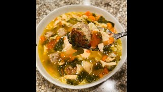 Chicken Escarole Soup Recipe Italian Wedding Soup [upl. by Carissa502]