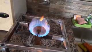 COMO HACER UN ANAFE O MECHERO INDUSTRIAL PARA GRANDES OLLAS HOW TO MAKE AN STOVE [upl. by Ilyah]