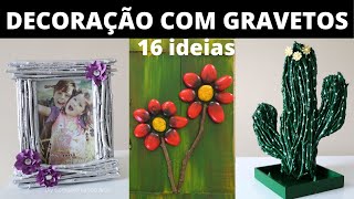 Use GRAVETOS e GALHOS SECOS para fazer decoração 16 ideias de artesanatos Diy Compartilhando Arte [upl. by Eenet169]