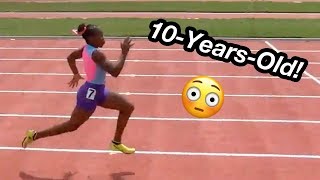 10YearOld Breaks 100m Record [upl. by Norvall]