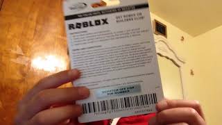 Scratching the 10 dollar robux card Part 1 [upl. by Aylmer851]