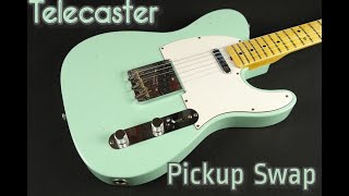 Fender Telecaster Pickup replacement with Tex Mex Pickups  Rybal Custom Guitars [upl. by Nahtnaoj769]