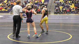 Makayla W vs Male Wrestler 1202018 [upl. by Leba260]