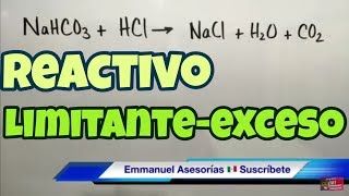 Reactivo Limitante y en Exceso Paso a Paso [upl. by Seyer]