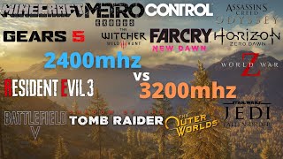 2400mhz vs 3200mhz ram test in 14 games [upl. by Arrak]