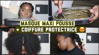 LES POUDRES INDIENNES POUR UNE MAXI POUSSE  DIY MASQUE FORTIFIANTCOIFFURE PROTECTRICE  ADA NMZ [upl. by Ilsel865]