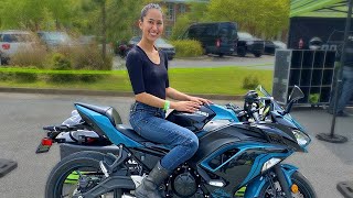 First time on the 2021 Kawasaki Ninja 650 [upl. by Lourdes984]