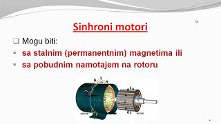 ELEKTROMOTORNI POGONI E3a4Sinhroni motori [upl. by Morentz]