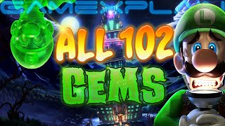 100 Luigis Mansion 3  All 102 Gems Guide amp Walkthrough All Floors [upl. by Ulphia182]