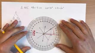 Driehoek tekenen met koershoekmeter [upl. by Patsis]