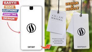 How to Make a Clothing Hang Tag Design  Photoshop Tutorial [upl. by Tyrus]