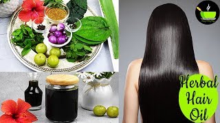 Homemade Herbal Hair Oil  How To Stop Hair Fall Naturally At Home  Hair Oil For Long amp Strong Hair [upl. by Irabaj]