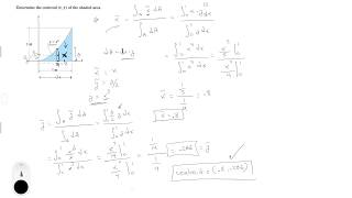 Determine the centroid x y  of the shaded area [upl. by Ahsiyt884]