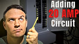 How To Add A New Circuit  20 Amp Circuit In The Garage [upl. by Hartman]