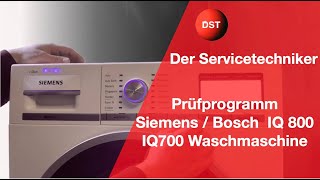 Prüfprogramm Siemens  Bosch IQ 800 IQ700 Waschmaschine [upl. by Lacram9]