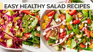 4 EASY HEALTHY SALAD RECIPES [upl. by Naugal]