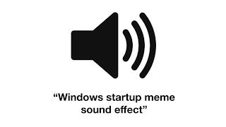 Windows Startup Meme Sound Effect [upl. by Neimad]