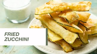 Fried Zucchini  Food Channel L Recipes [upl. by Ennayelhsa122]