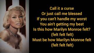 Nicki Minaj  Marilyn Monroe lyrics [upl. by Kantos875]