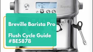 Breville Barista Pro Flush Cycle Guide model BES878 [upl. by Gerdy929]