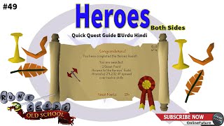 OSRS│How To Complete Heroes Quest 2020 Both Sides │Quick Quest Guide │Urdu Hindi [upl. by Bryant141]