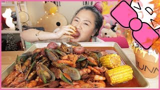 SPICY SEAFOOD BOIL  MUKBANG [upl. by Lauder]